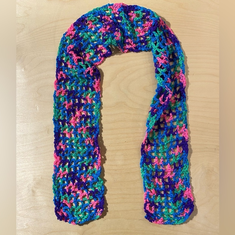 Colorful Crochet Scarf (EY)